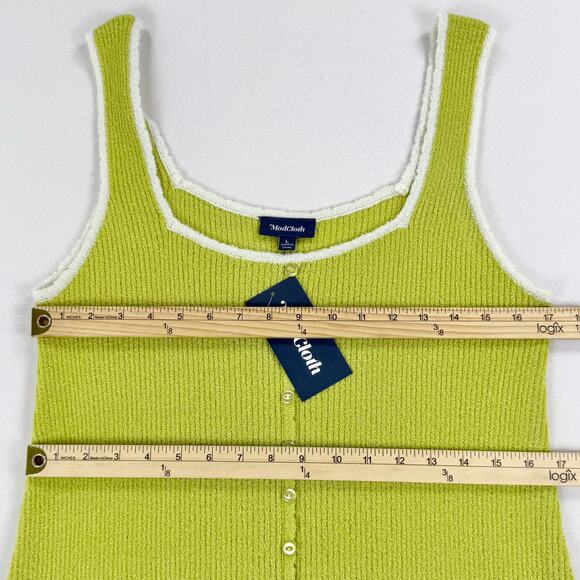 Mod Cloth Women's Matcha do About Nothing Sweater Dress Large Lime Green - Picture 12 of 15